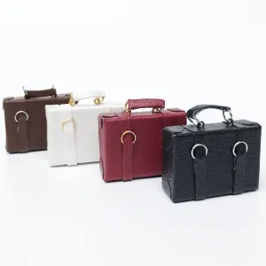 1:12 Scale - Dollhouse Miniature Trunks - Mini Leather Bags - Dollhouse Office Bags - Miniature Suitcase - Dollhouse Miniature Accessories