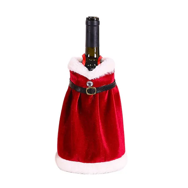 2-Pieces: Christmas Wine Bottle Cover Merry Christmas Decor
