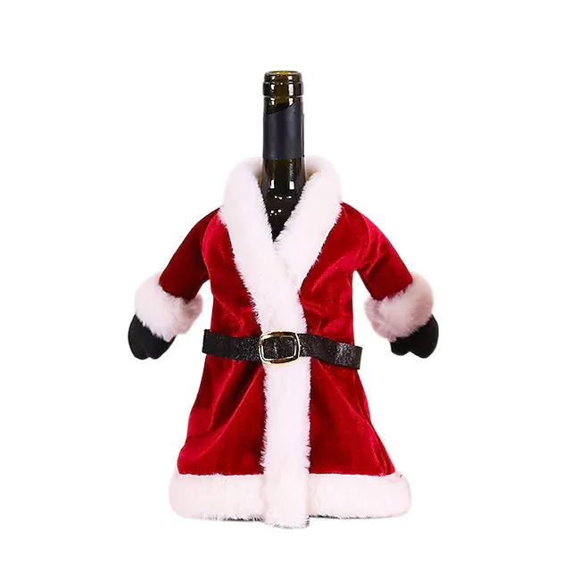 2-Pieces: Christmas Wine Bottle Cover Merry Christmas Decor