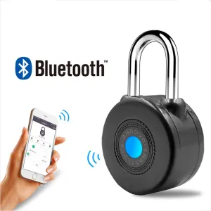 2019 Real Fechadura Digital Padlock Newest Bluetooth Smart Lock Anti Theft Alarm For Cycling Motorycle Door With App Control