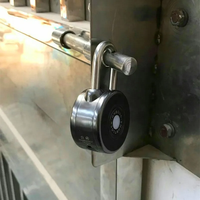 2019 Real Fechadura Digital Padlock Newest Bluetooth Smart Lock Anti Theft Alarm For Cycling Motorycle Door With App Control