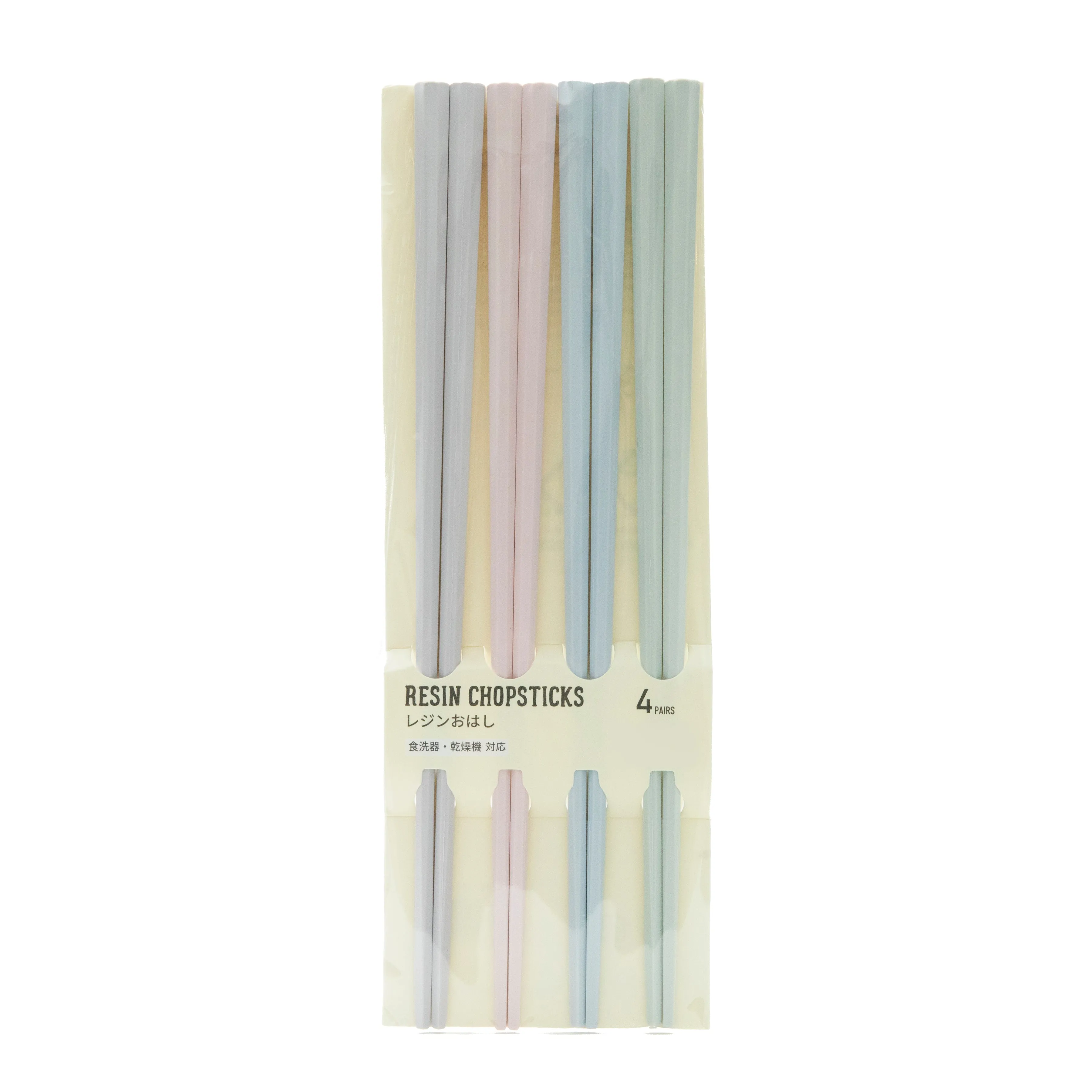 4-pair 23cm Pastel Color Resin Chopsticks