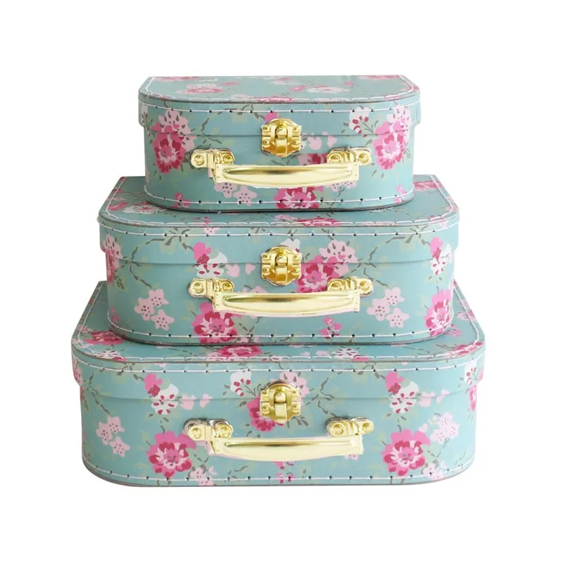 Alimrose - Kids Case Set - Aqua Cottage Rose