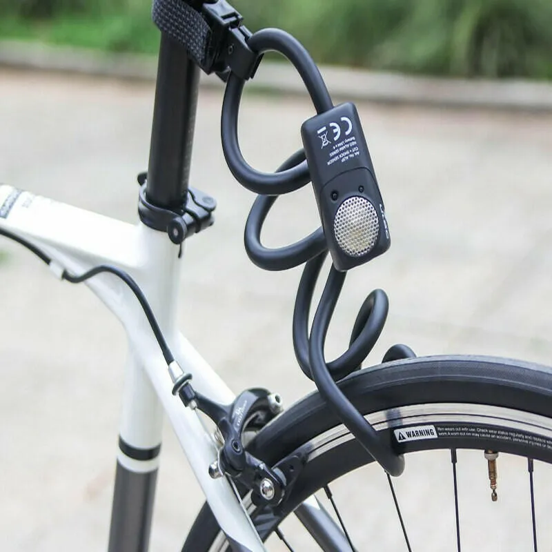 Anti-theft Alarm Lock 110 Decibels Convenient Thickened Security Anti-theft PVC Removable Battery Three Keys Bicycle Lock