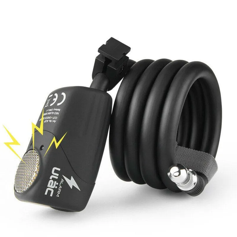 Anti-theft Alarm Lock 110 Decibels Convenient Thickened Security Anti-theft PVC Removable Battery Three Keys Bicycle Lock