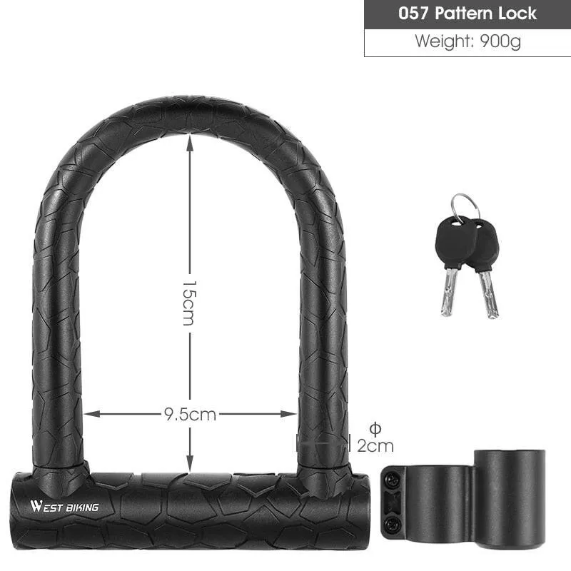 Anti-theft Bike U Lock With 2 Keys MTB Road Bicycle Lock Motorcycle Scooter Security Cycling Accessories