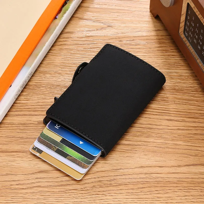 Anti-Theft Minimalist Card Holder Leather Unisex