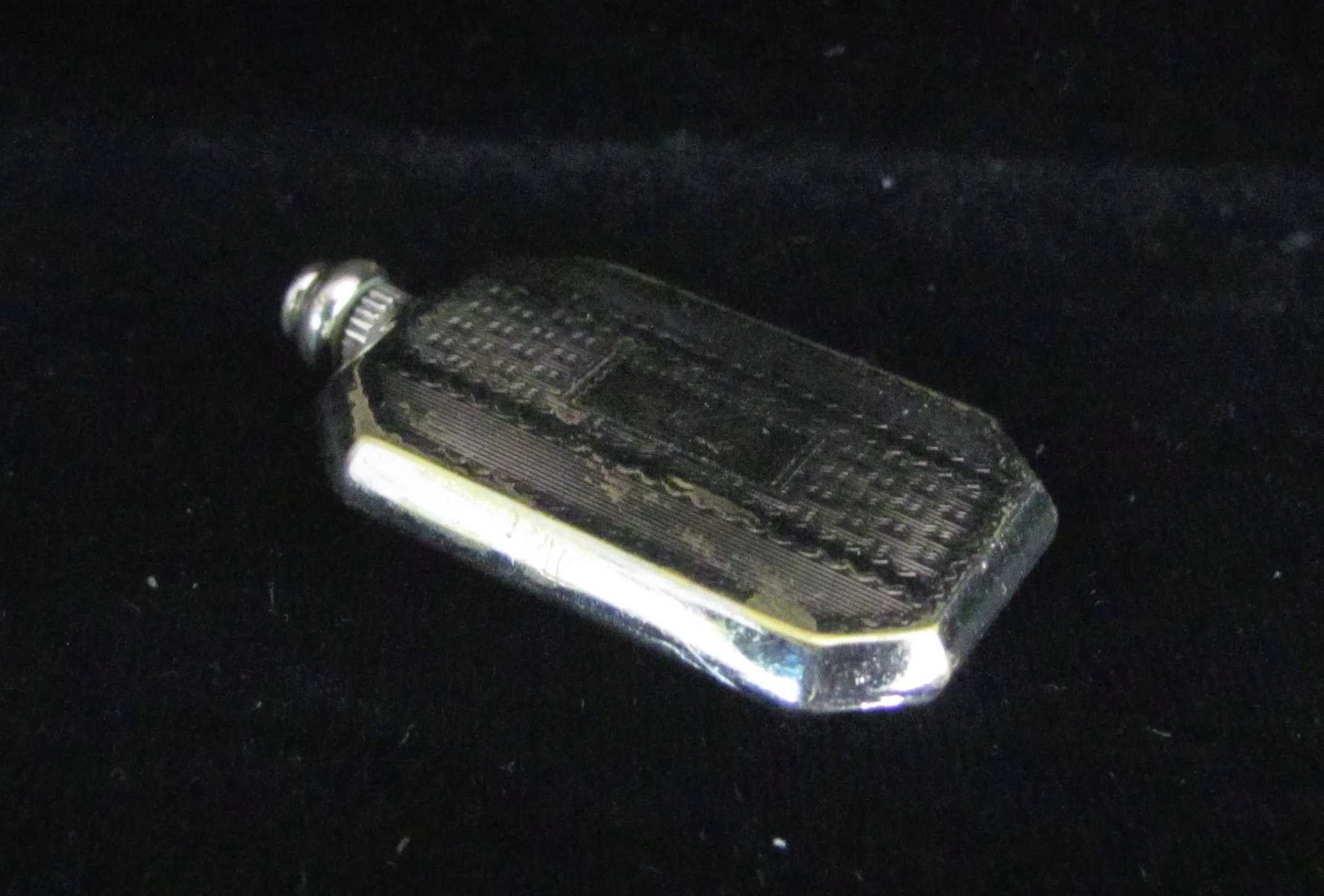 Antique Silver Perfume Flask Vintage Edwardian Perfume Bottle 1910s