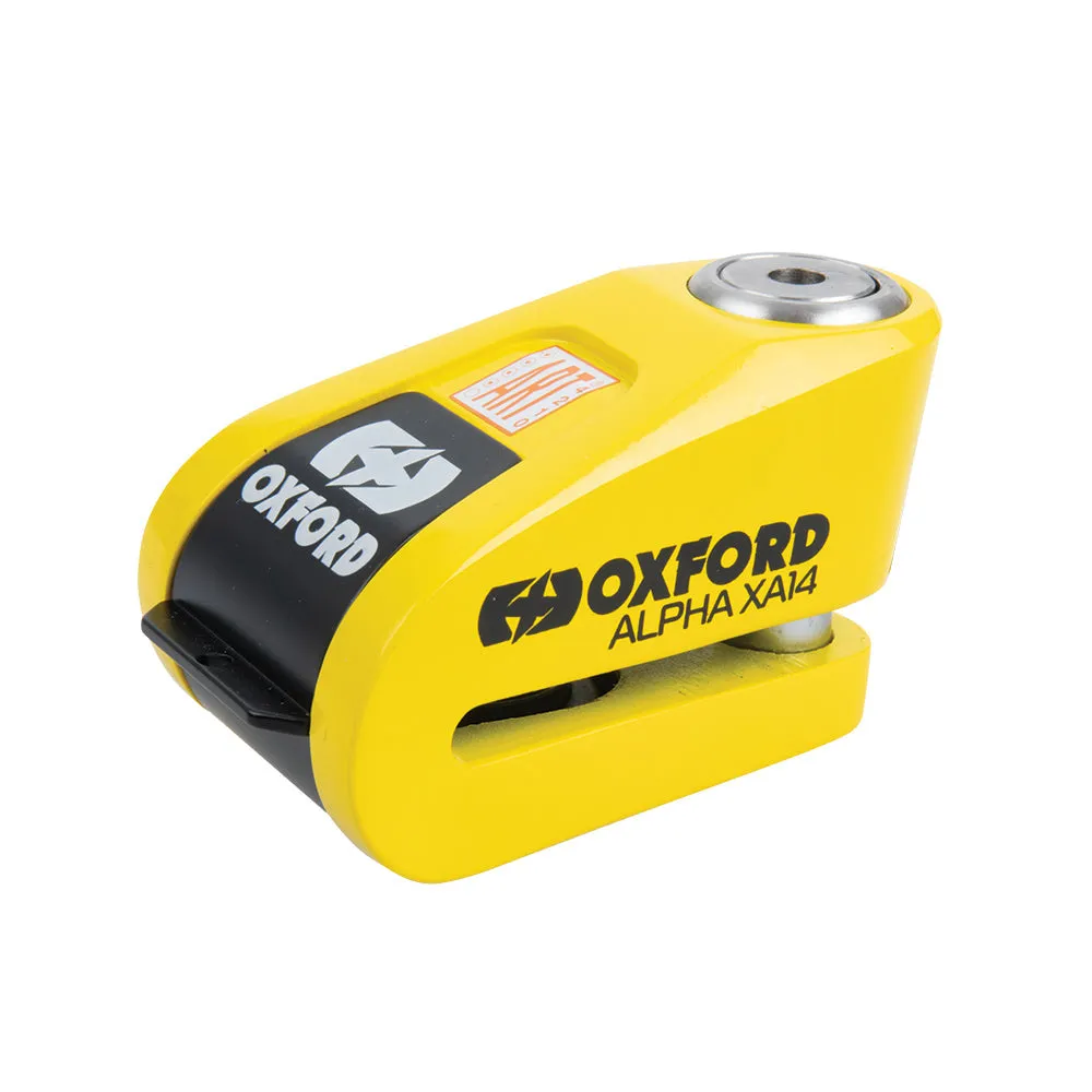 Aprilia Caponord 1200 Oxford LK217 Alpha XA14 Motorcycle Alarm Motorbike Disc Lock Yellow