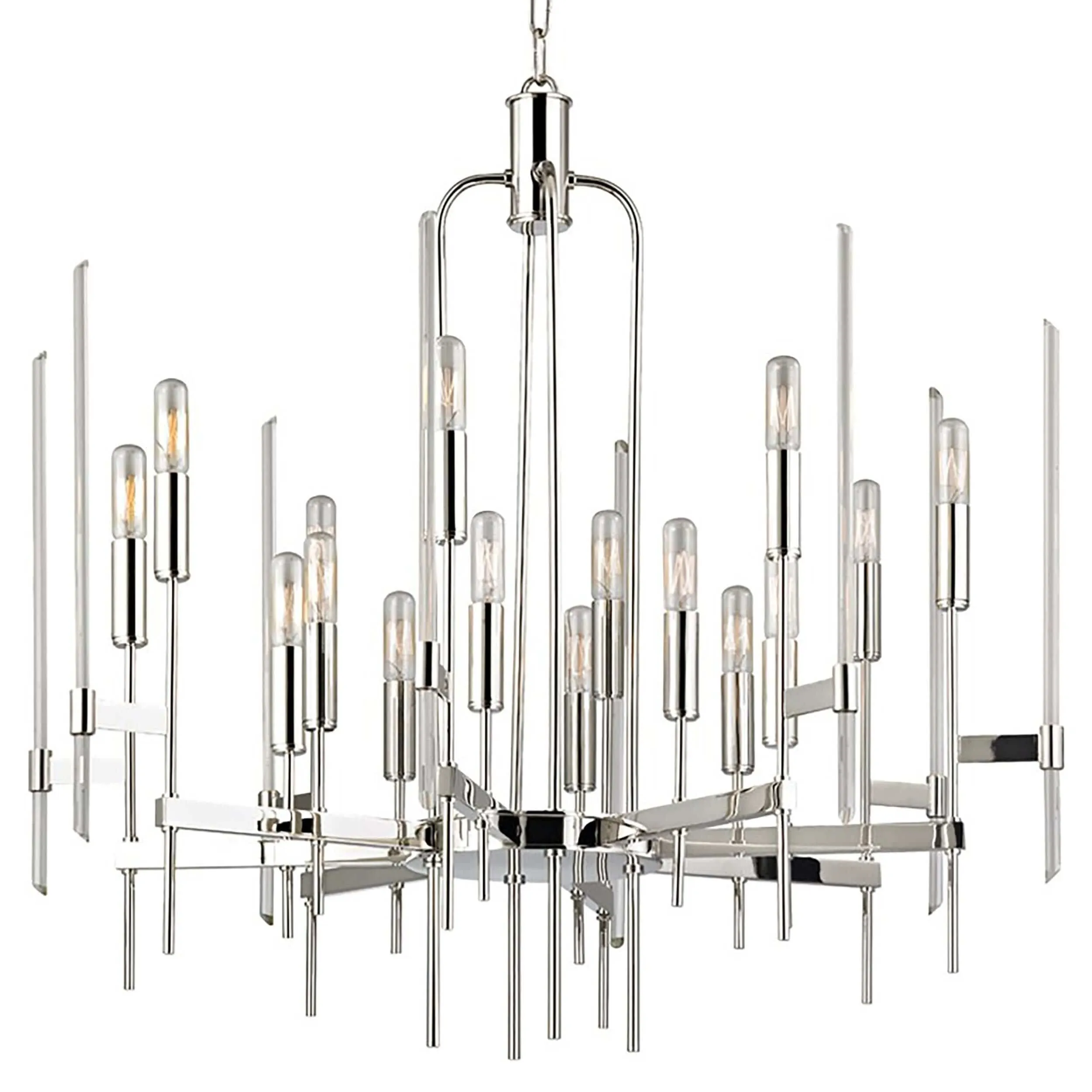 Bari 16 Light Chandelier, Polished Nickel
