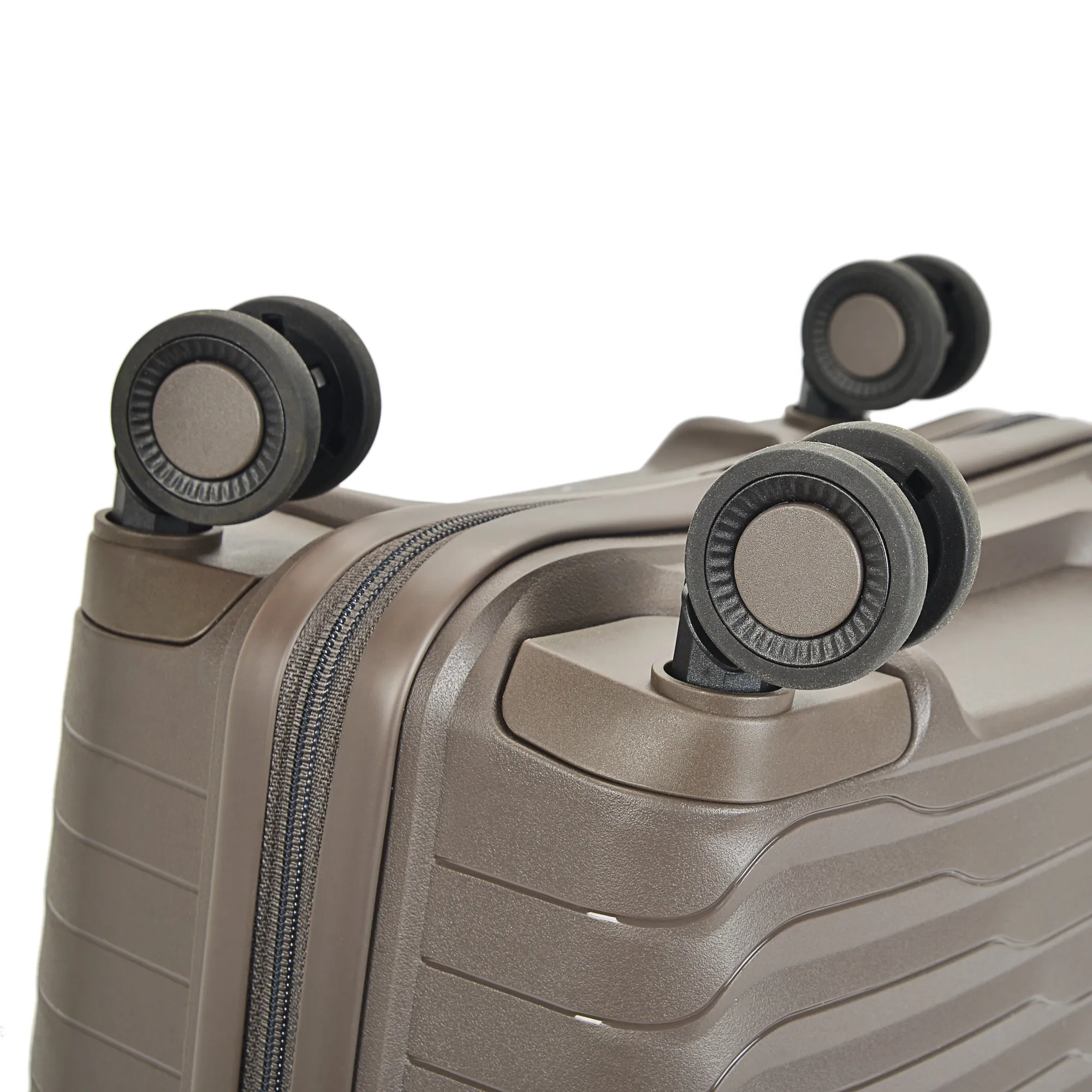Bontour 'City' 4-wheeled cabin suitcase with TSA lock, 55x38x20cm, Brown