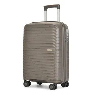 Bontour 'City' 4-wheeled cabin suitcase with TSA lock, 55x38x20cm, Brown