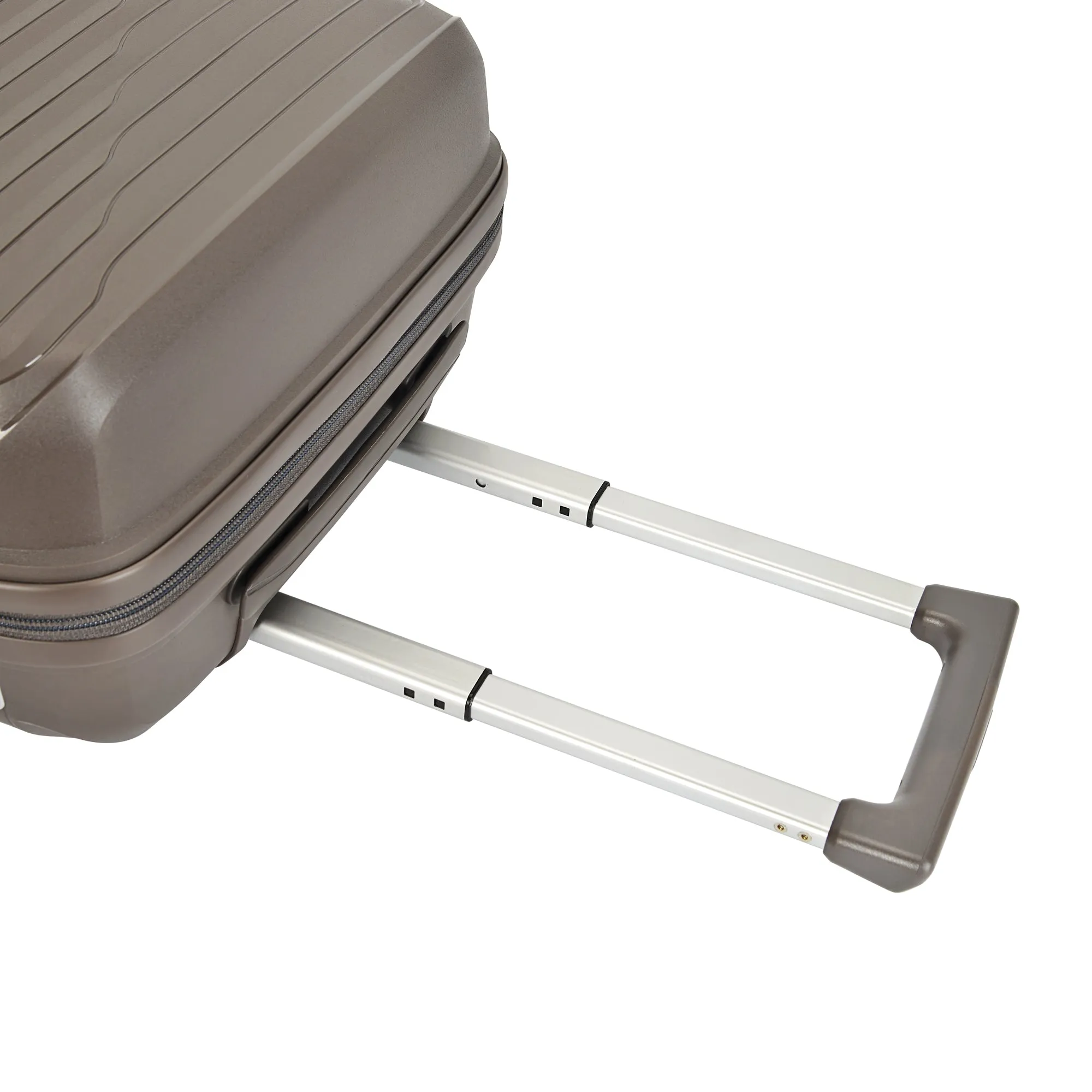 Bontour 'City' 4-wheeled cabin suitcase with TSA lock, 55x38x20cm, Brown