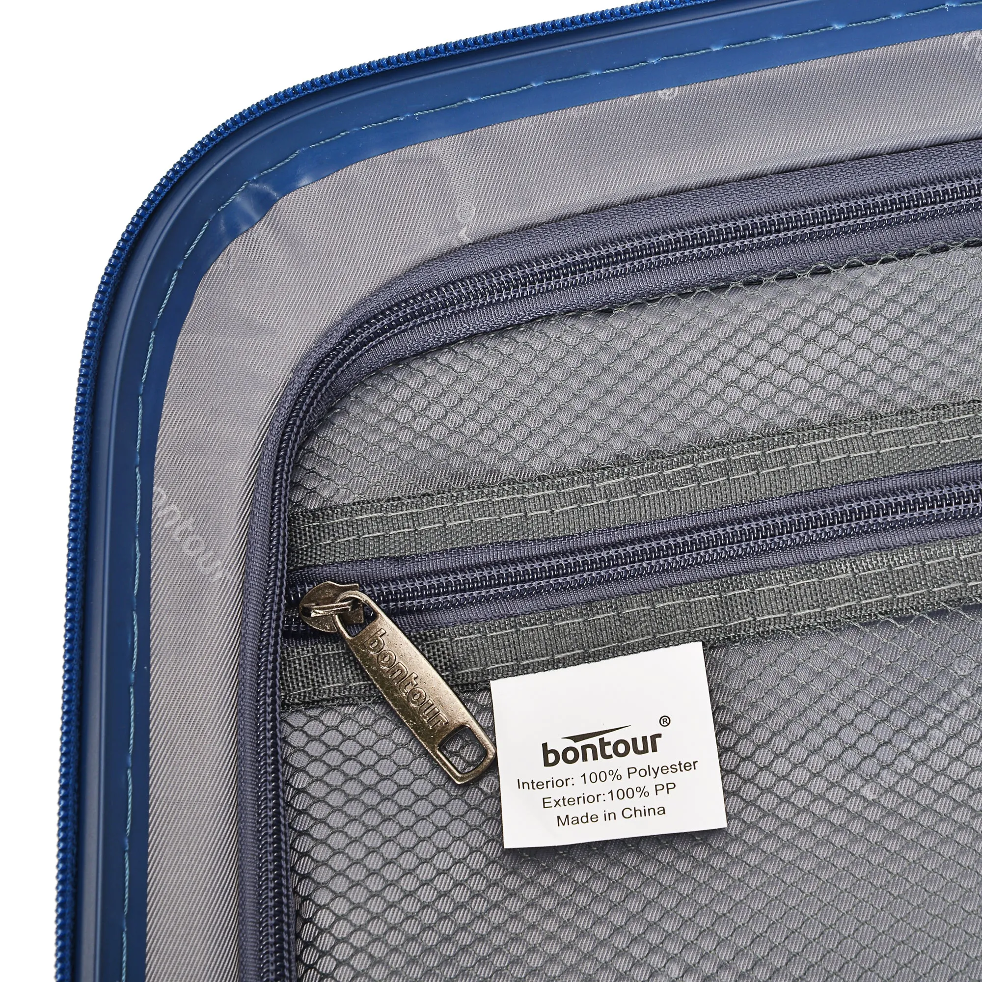 Bontour 'City' 4-wheeled suitcase with TSA lock, M Size 66x43x26 cm , blue