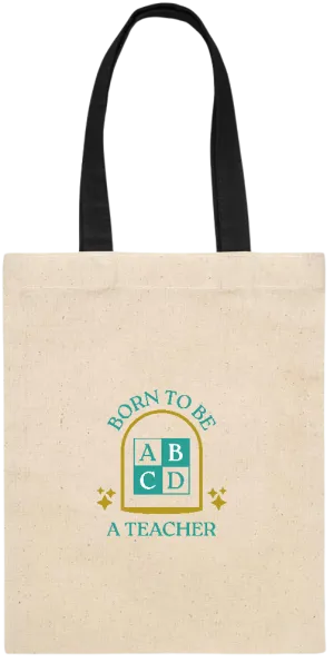 Born to be a Teacher Design - Essential small colored handle gift bag