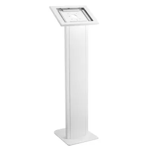 Brateck Anti-Theft Free-Standing Tablet Display Kiosk, Lockable Enclosure in Heavy-Duty Steel, Mount in Landscape or Portrait