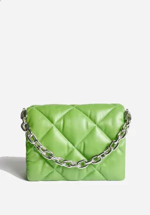 BRYNNIE BAG LUSH GREEN/SILVER CHAIN