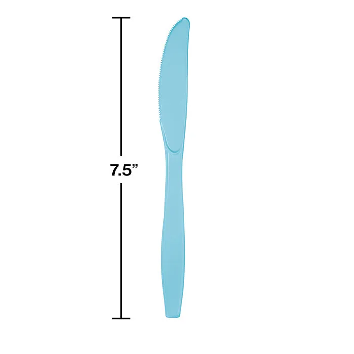 Bulk Pastel Blue Plastic Knives (288 per Case)