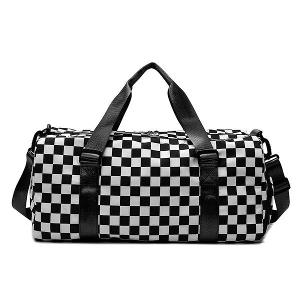 Checker Weekend Travel Luggage Tote Bag Check • More Colors
