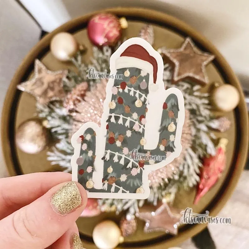 Christmas Cactus Sticker