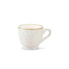 CHURCHILL STONECAST WHITE SPECKLE ESPRESSO CUP-CAPACITY: 3.5OZ