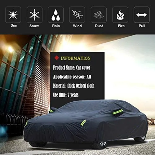 Compatible with Jaguar I-PACE Car Cover Waterproof Breathable Thick Sun Protection Rain Tarpaulin Canvas (Color : Green)