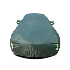 Compatible with Jaguar I-PACE Car Cover Waterproof Breathable Thick Sun Protection Rain Tarpaulin Canvas (Color : Green)