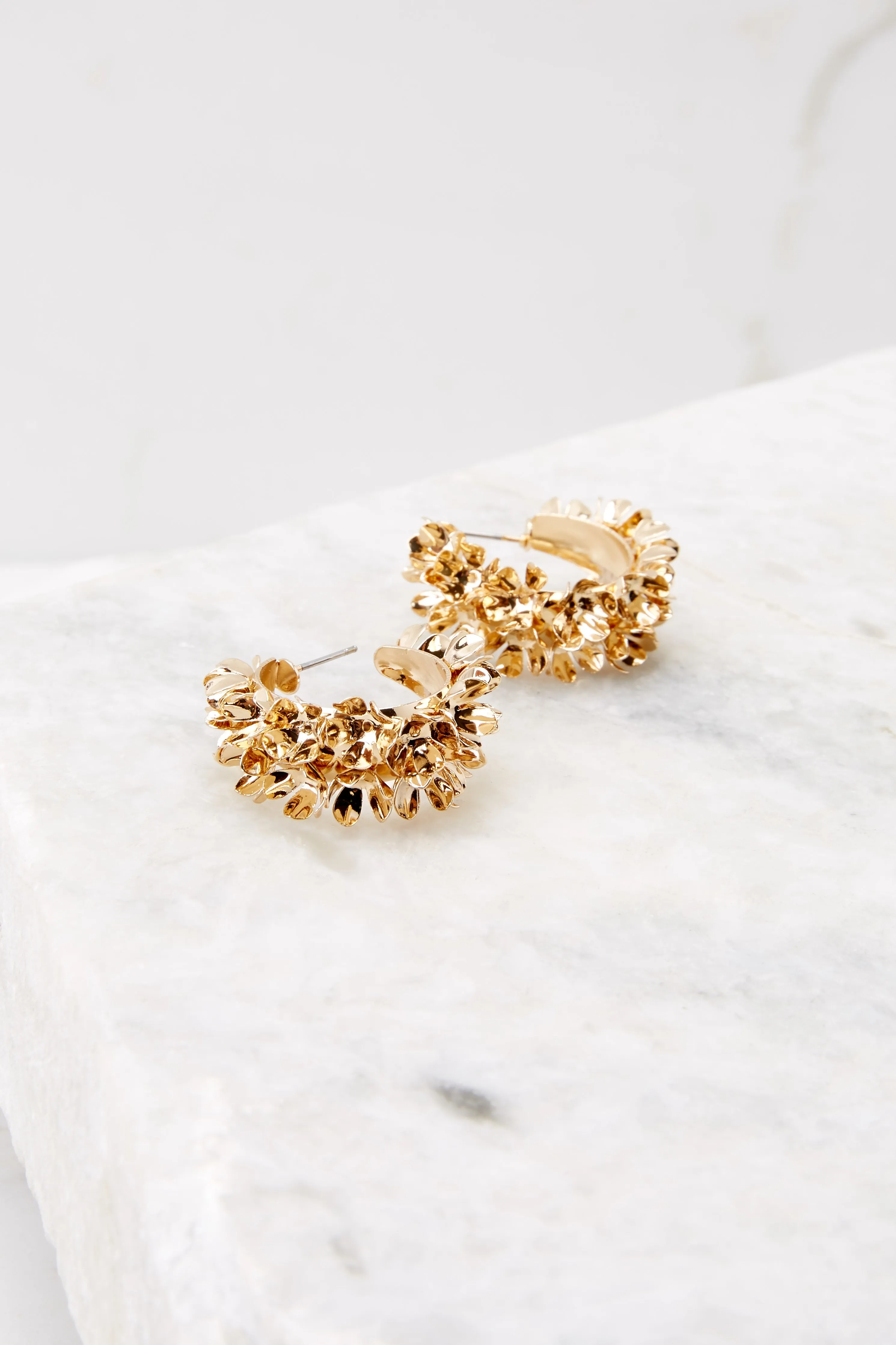 Crown Jewels Gold Hoop Earrings