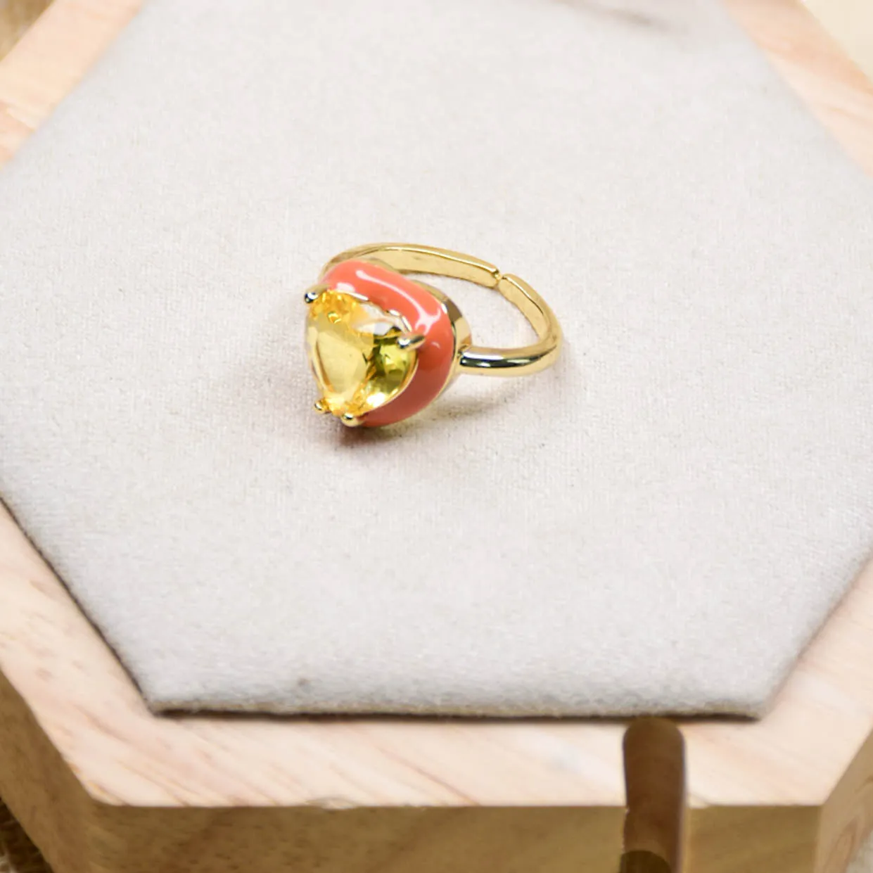 Crystal Heart Ring