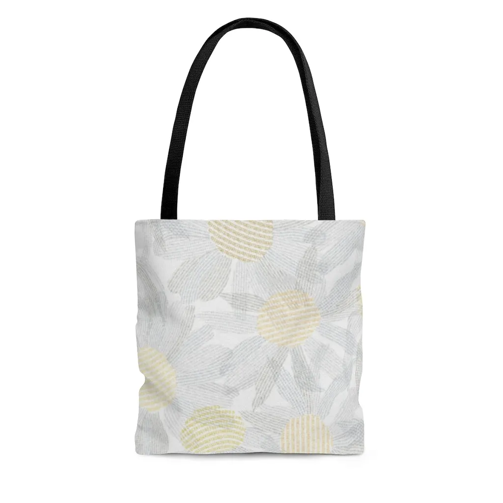Daisy Chain Code Tote Bag in Gray