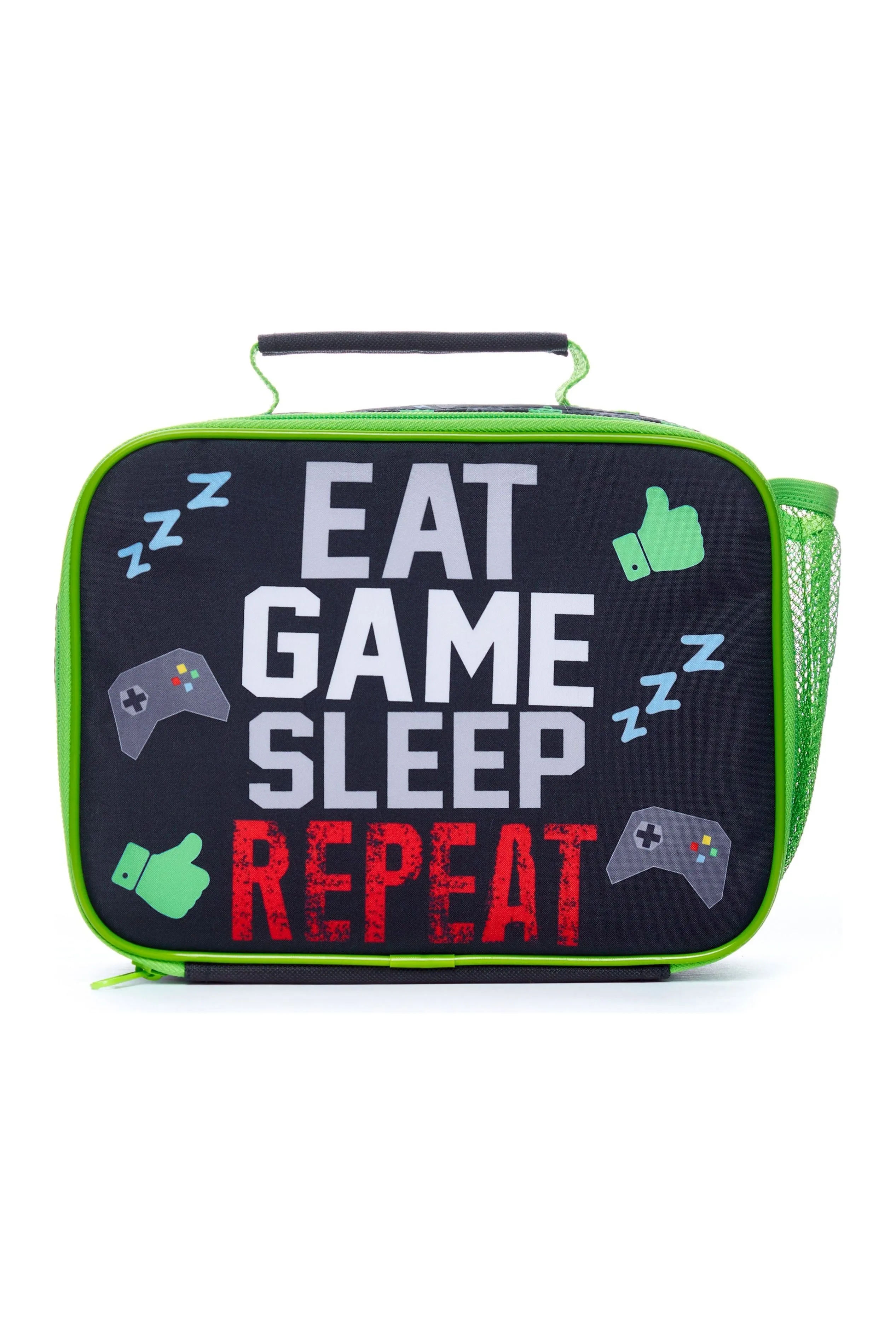 Eat Game Sleep Repeat Lunch Bag, Kids Boys Gamer Lunchbox school bag