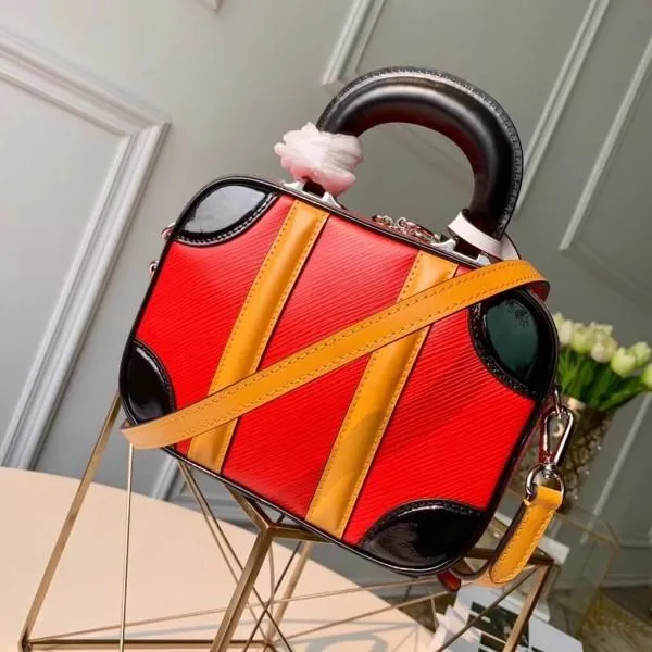 Epi Leather Mini Luggage Bag Red 2019