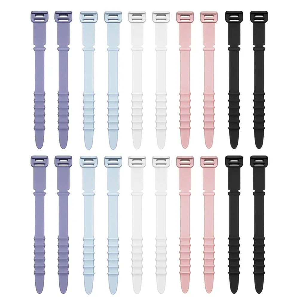 FancyGrab 40pcs Fishbone Cable Winder Cord Clip Organizer Earphone Cable Protector USB Wire Tie