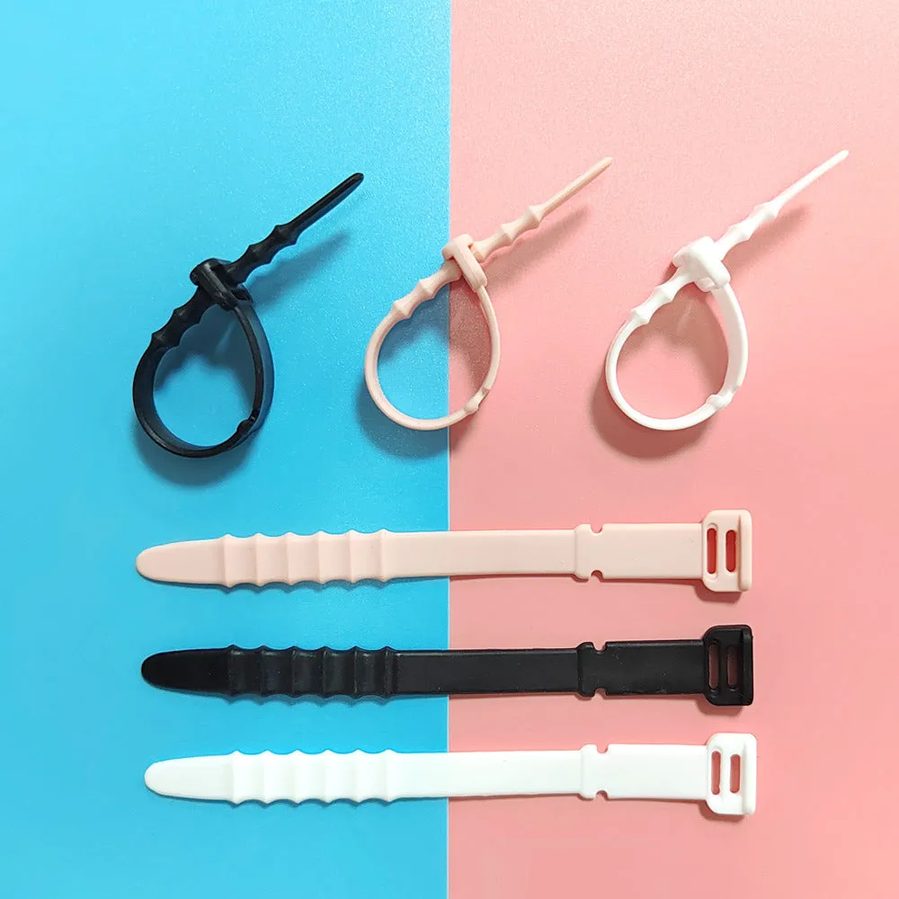 FancyGrab 40pcs Fishbone Cable Winder Cord Clip Organizer Earphone Cable Protector USB Wire Tie
