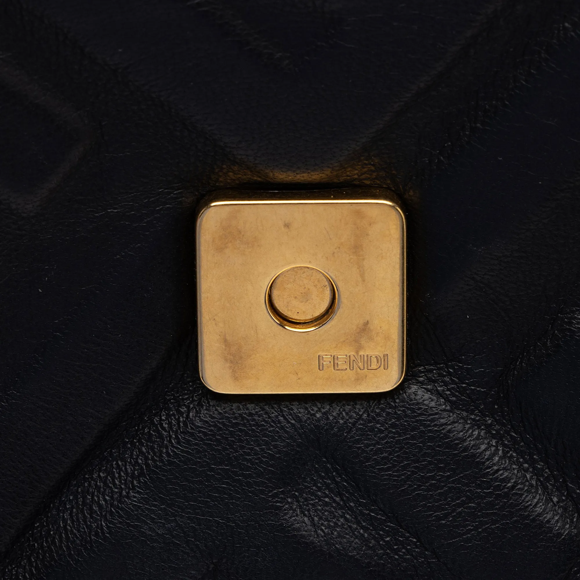 Fendi FF Embossed 1974 Mini Baguette Shoulder Bag (SHF-st6LPG)
