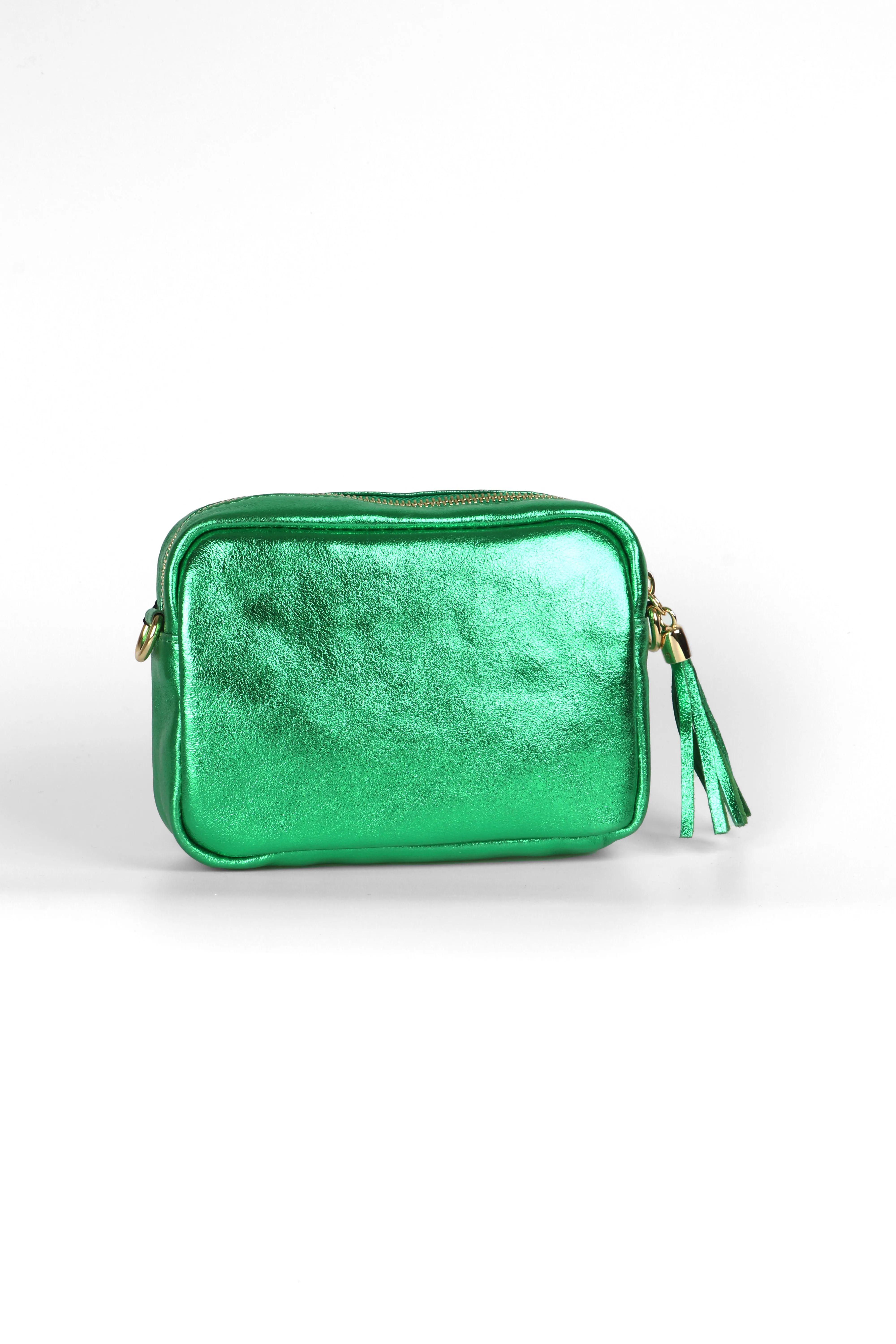 Fleur Crossbody Bag - Green, Metallic