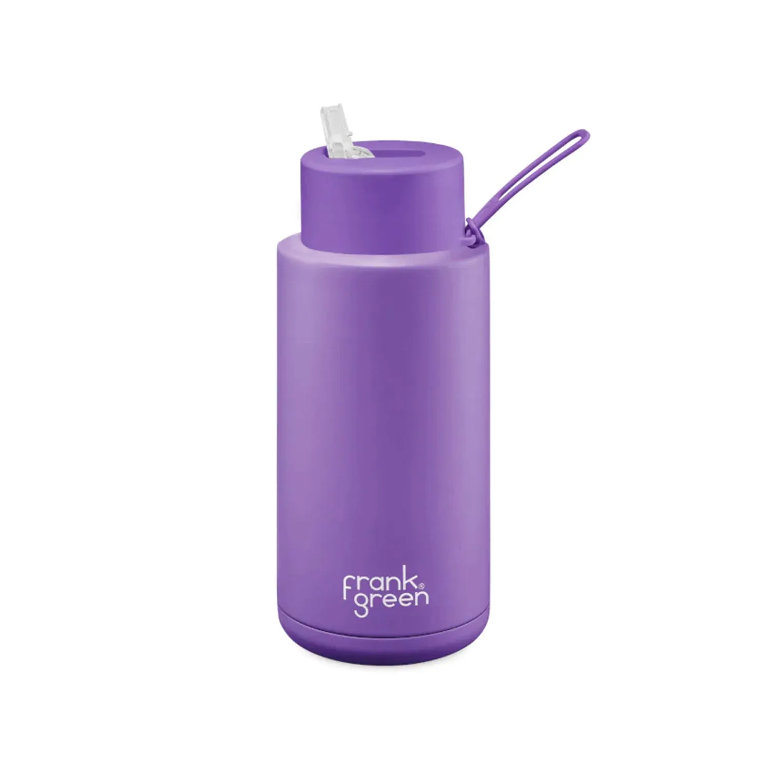 Frank Green Ceramic Reusable Bottle With Straw Lid 1000ml/34oz - Cosmic Purple
