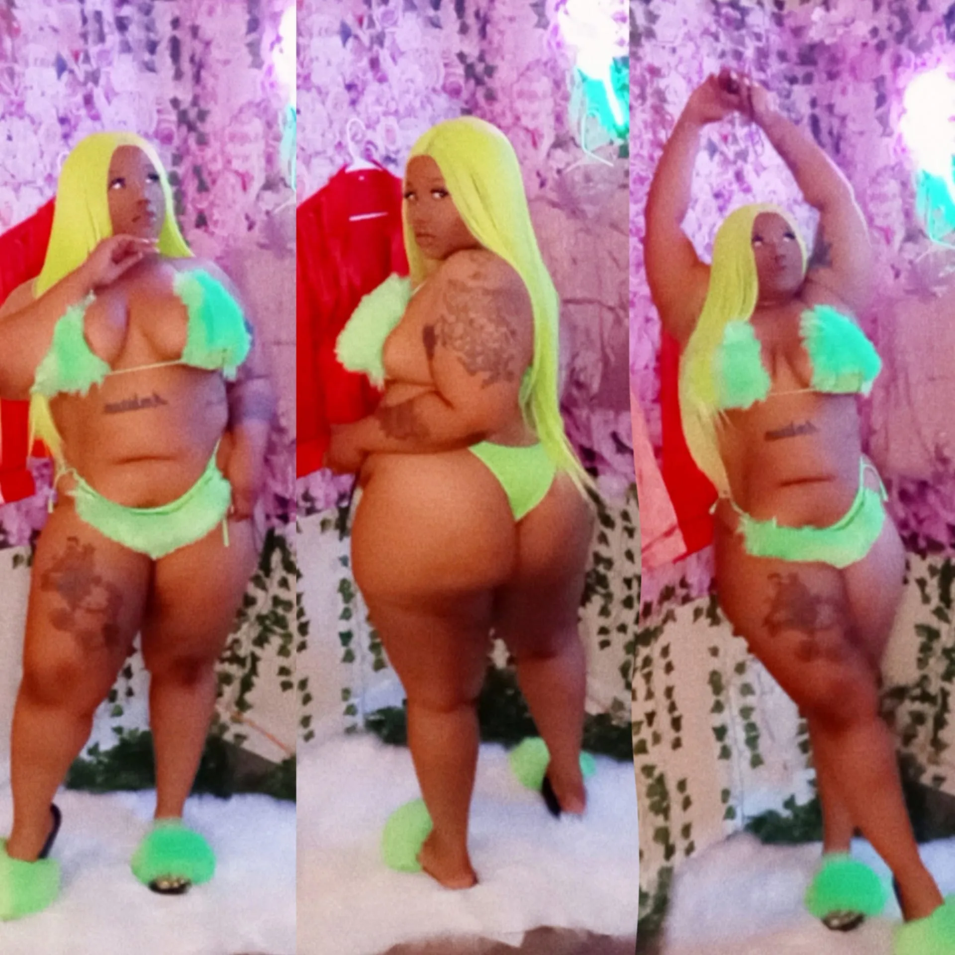 Fur Bikini Set