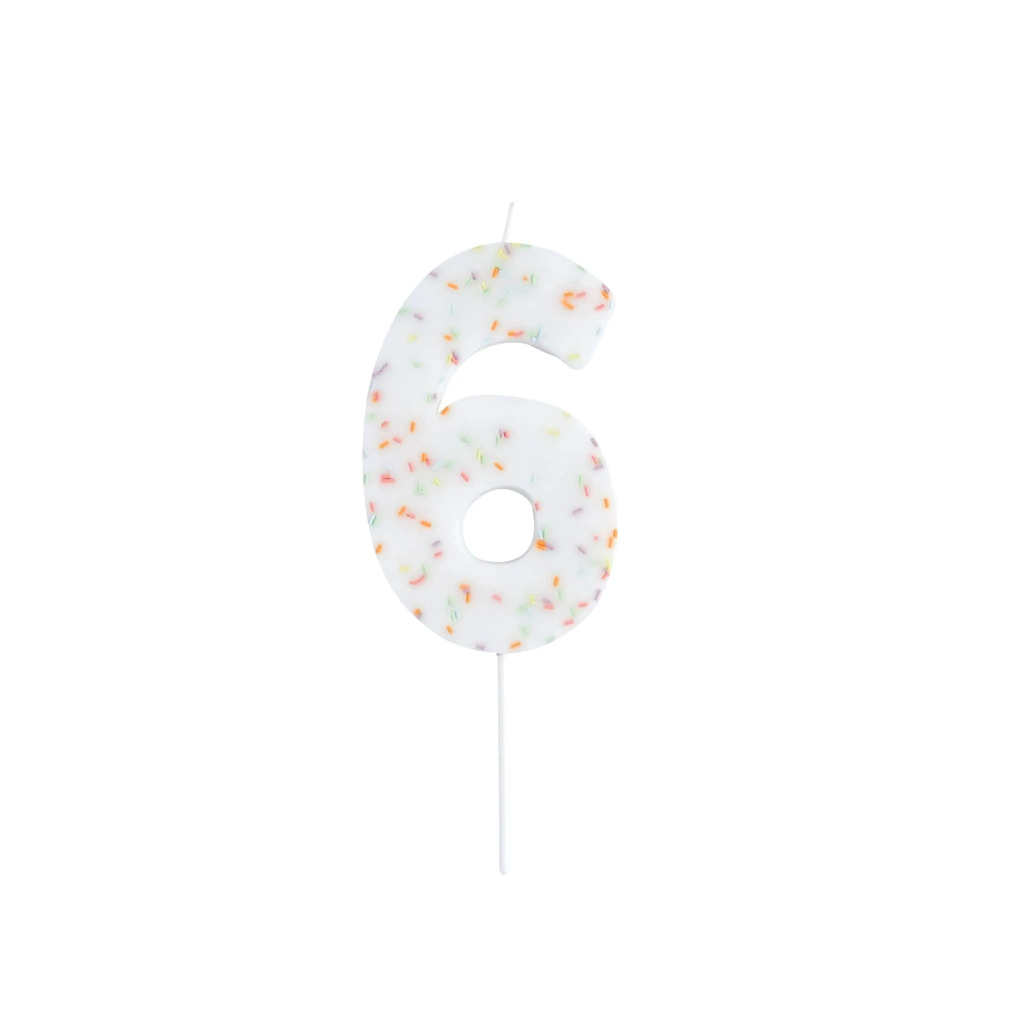 Giant Sprinkle Candle Number 6