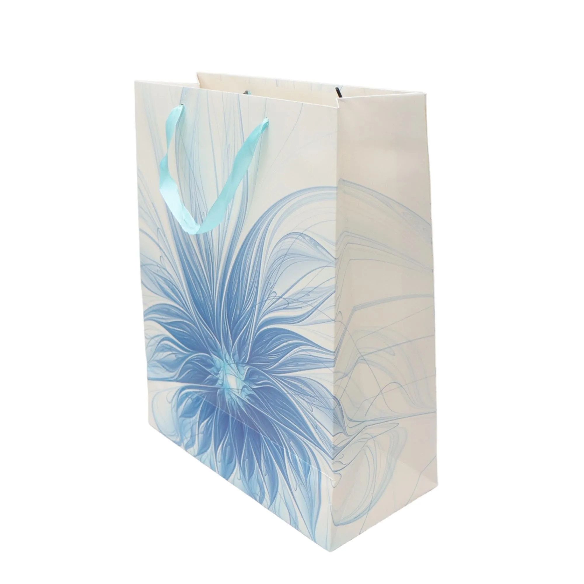 Gift Paper Bag Flower Print 26x32cm Medium