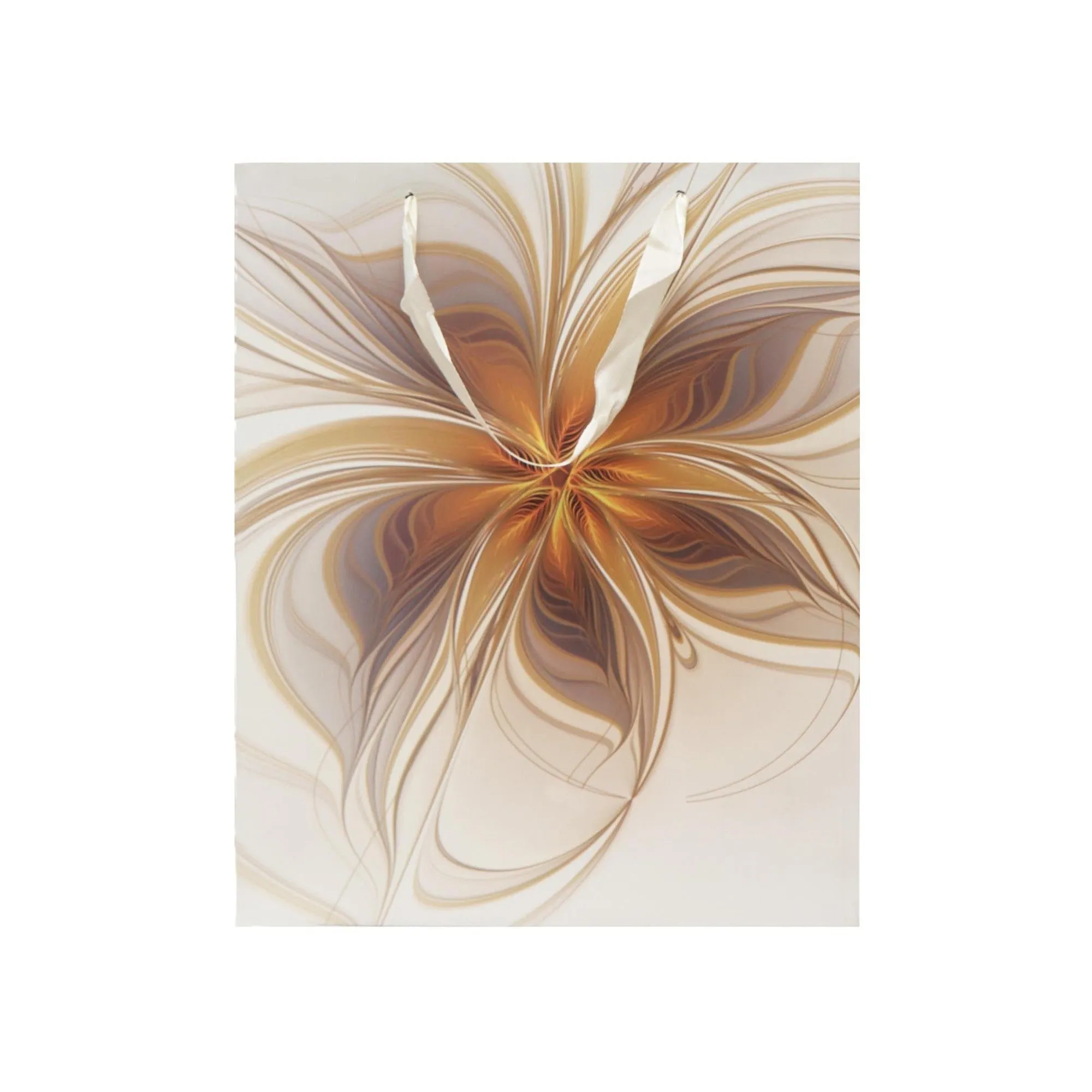 Gift Paper Bag Flower Print 26x32cm Medium