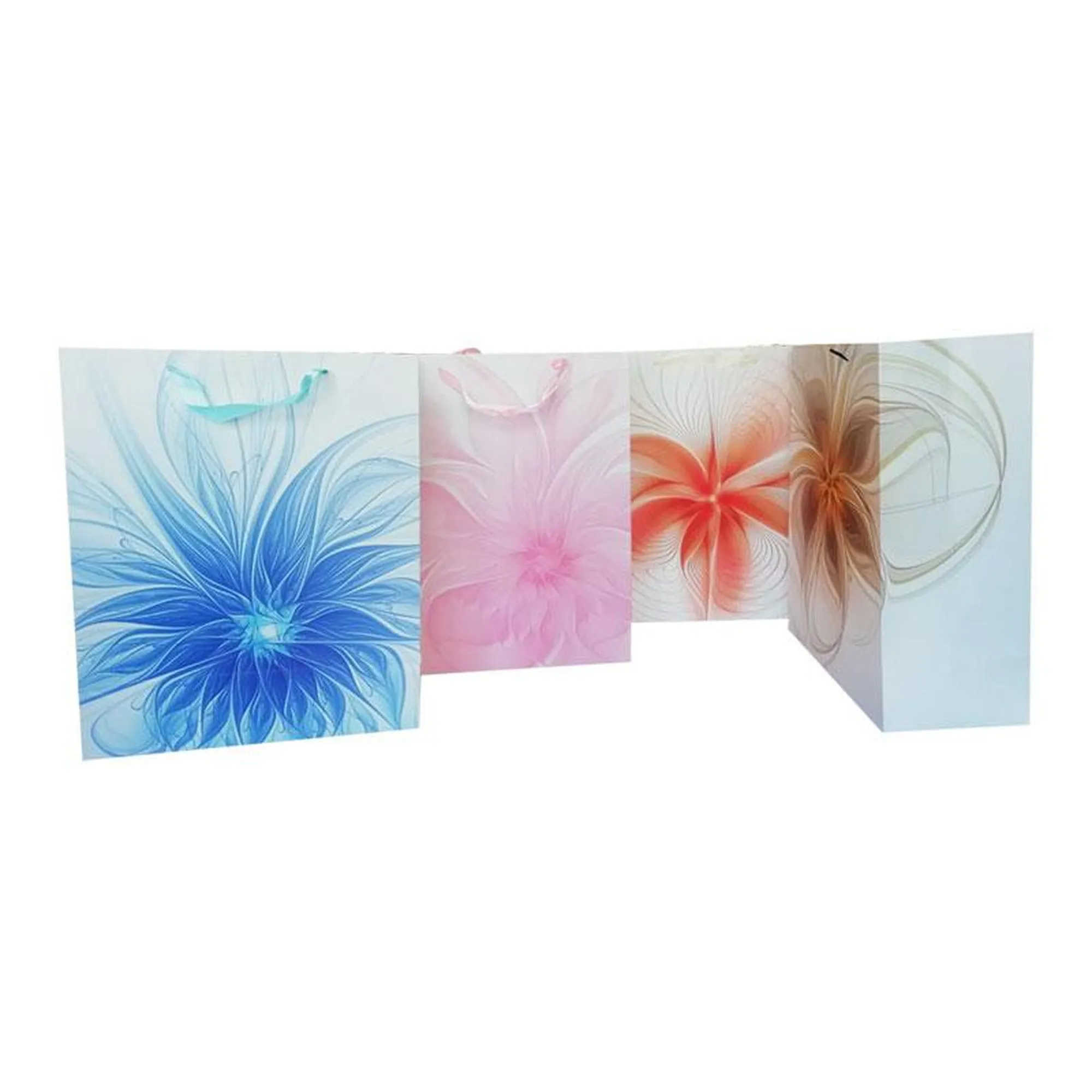 Gift Paper Bag Flower Print 26x32cm Medium