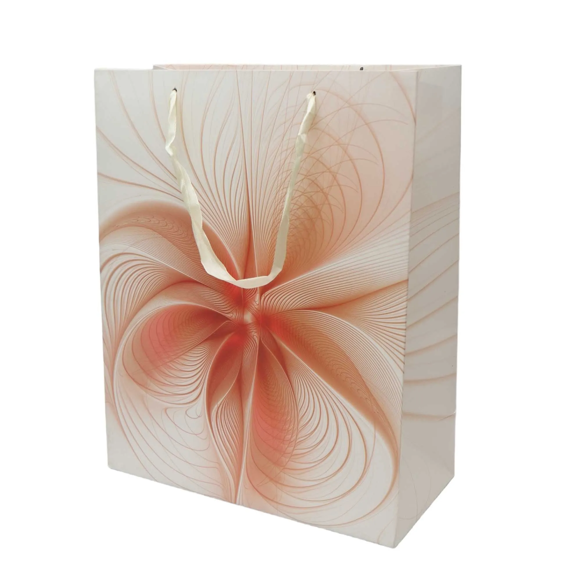 Gift Paper Bag Flower Print 26x32cm Medium