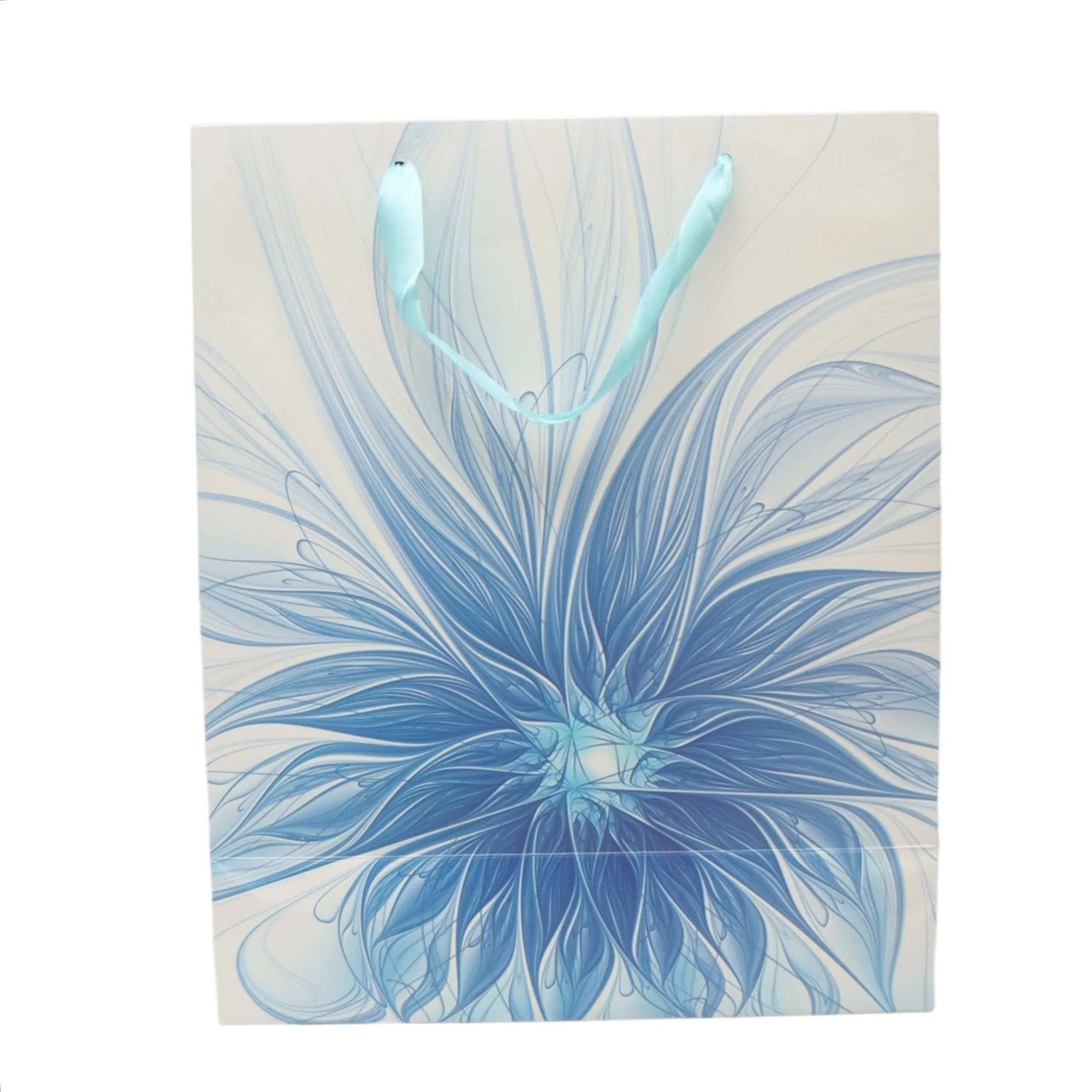 Gift Paper Bag Flower Print 26x32cm Medium