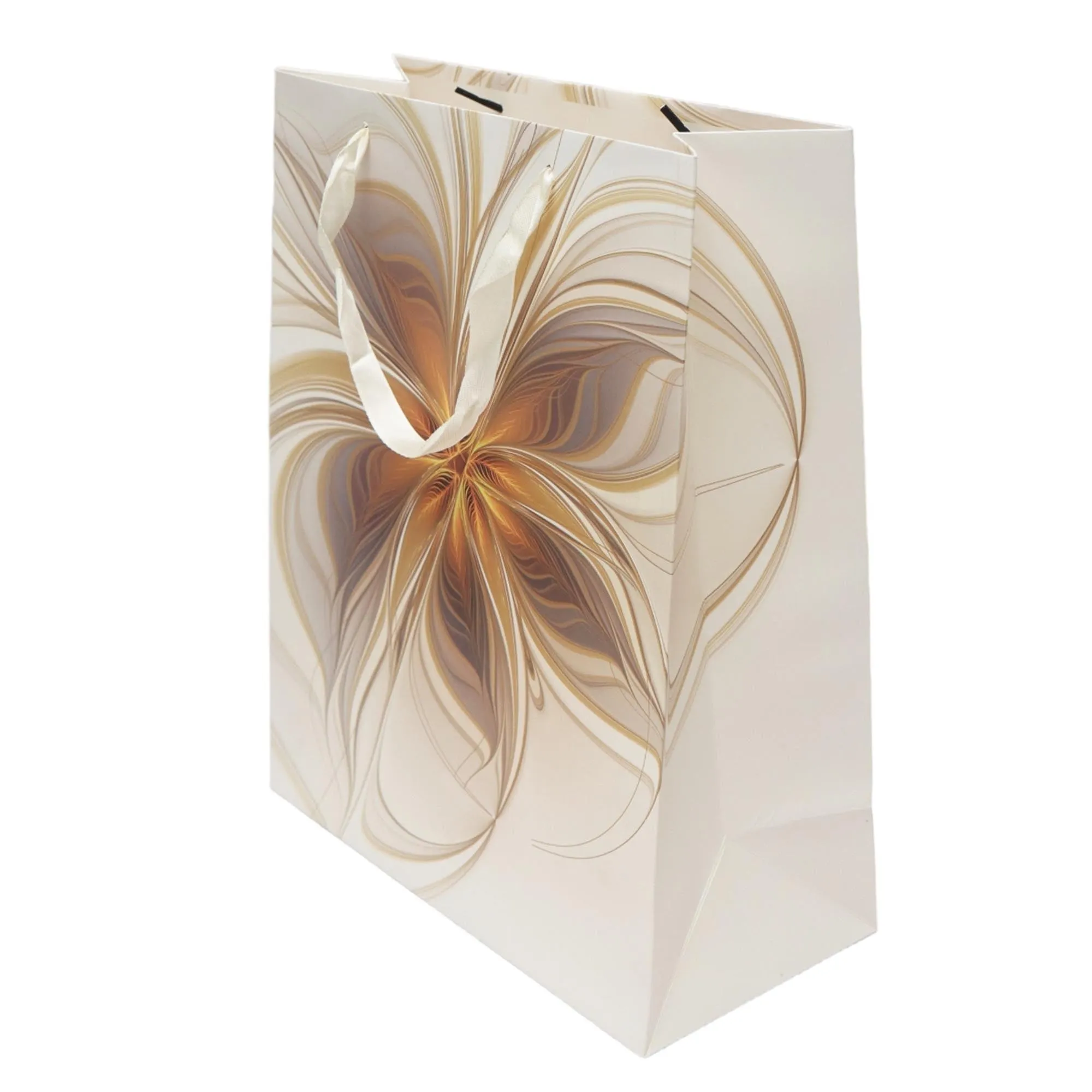 Gift Paper Bag Flower Print 26x32cm Medium