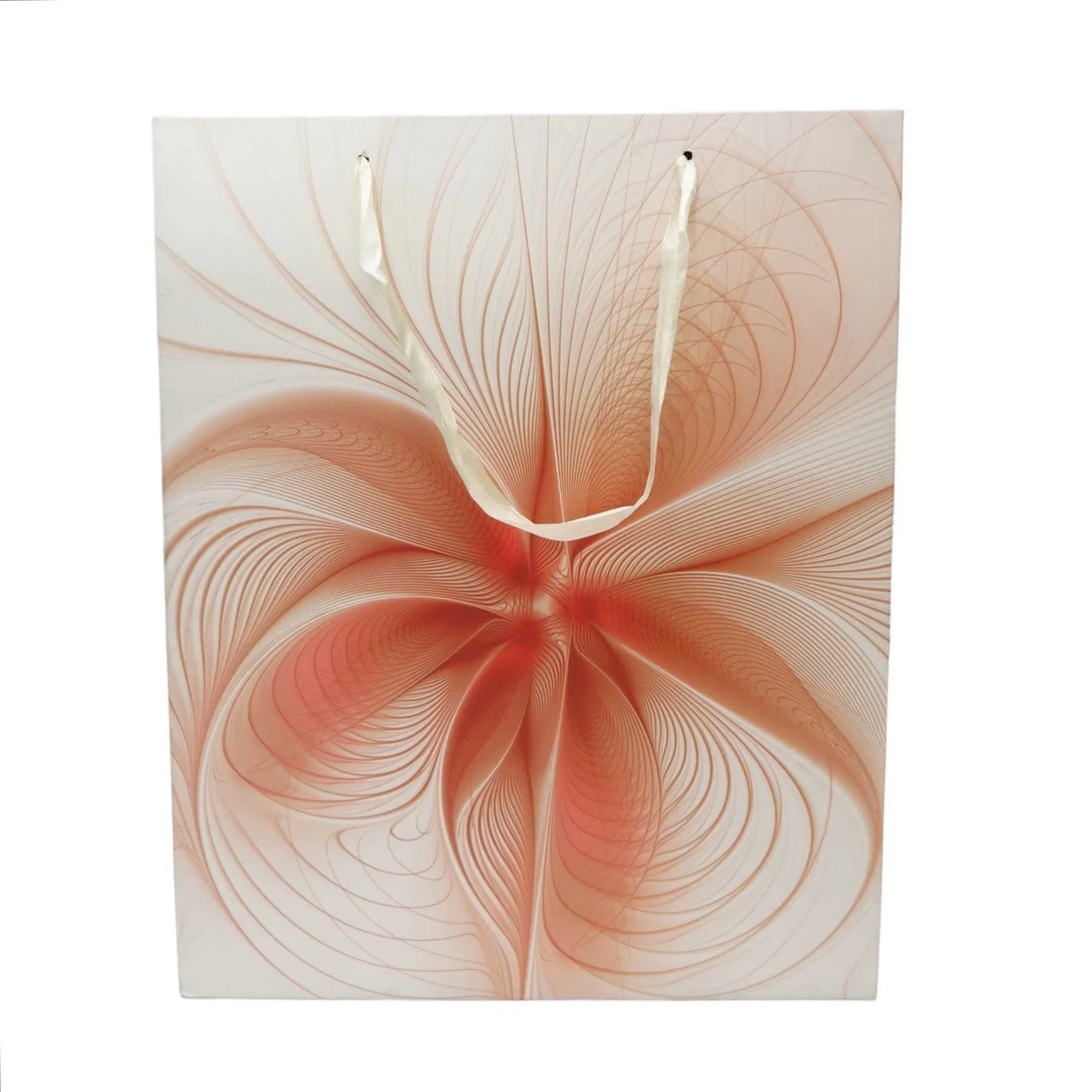 Gift Paper Bag Flower Print 26x32cm Medium