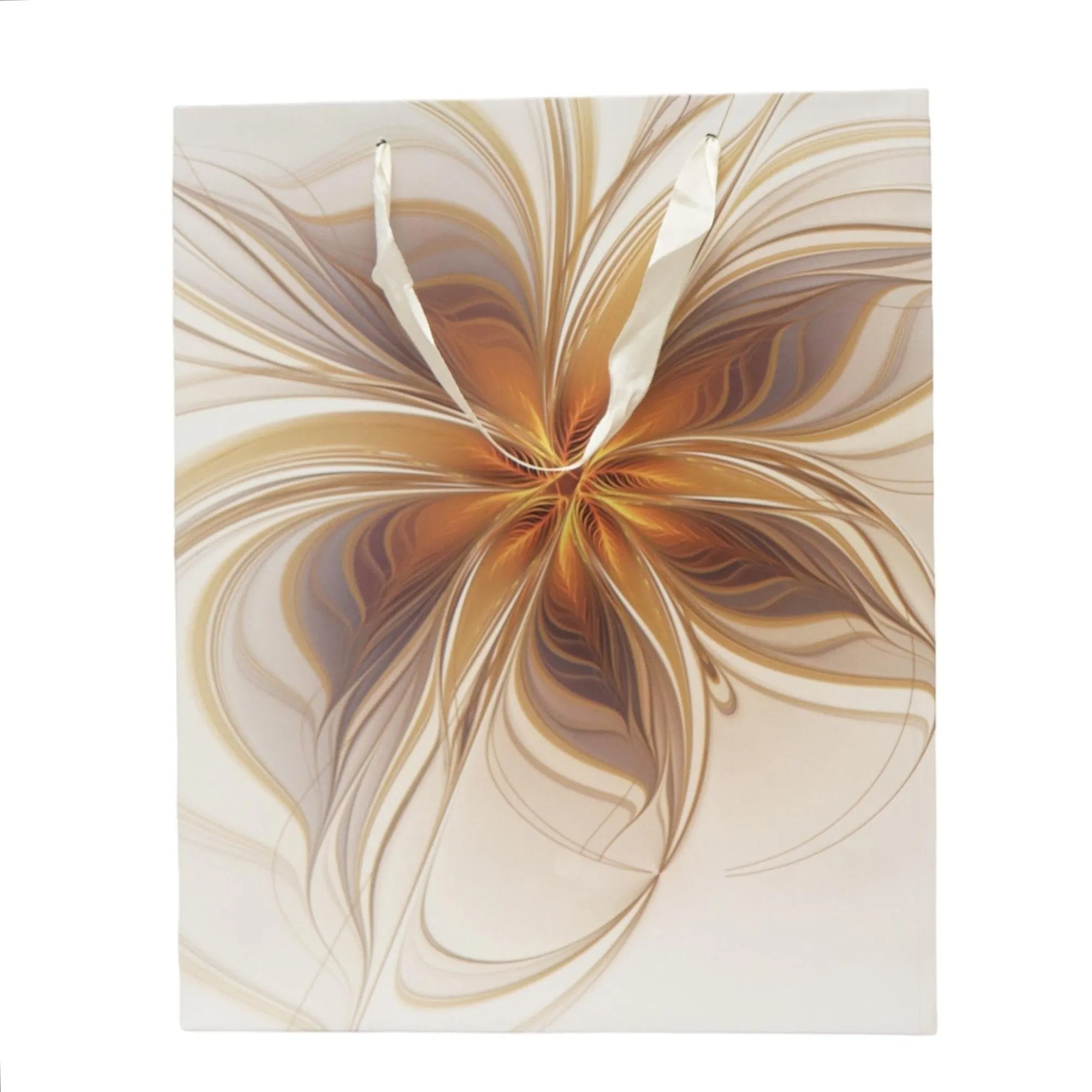Gift Paper Bag Flower Print 26x32cm Medium