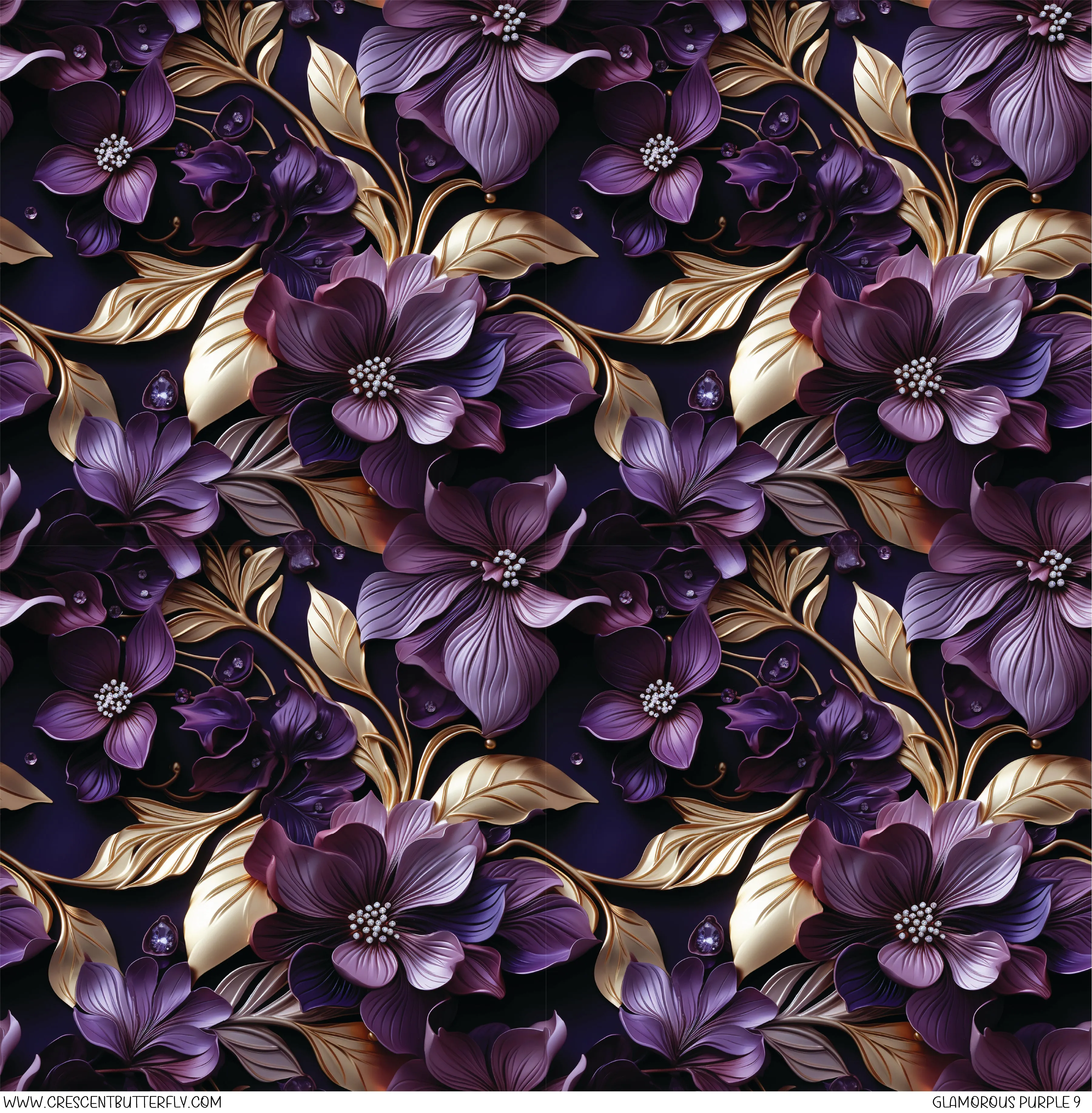 Glamorous Purple 9 Printed Vinyl Sheet/Wrap