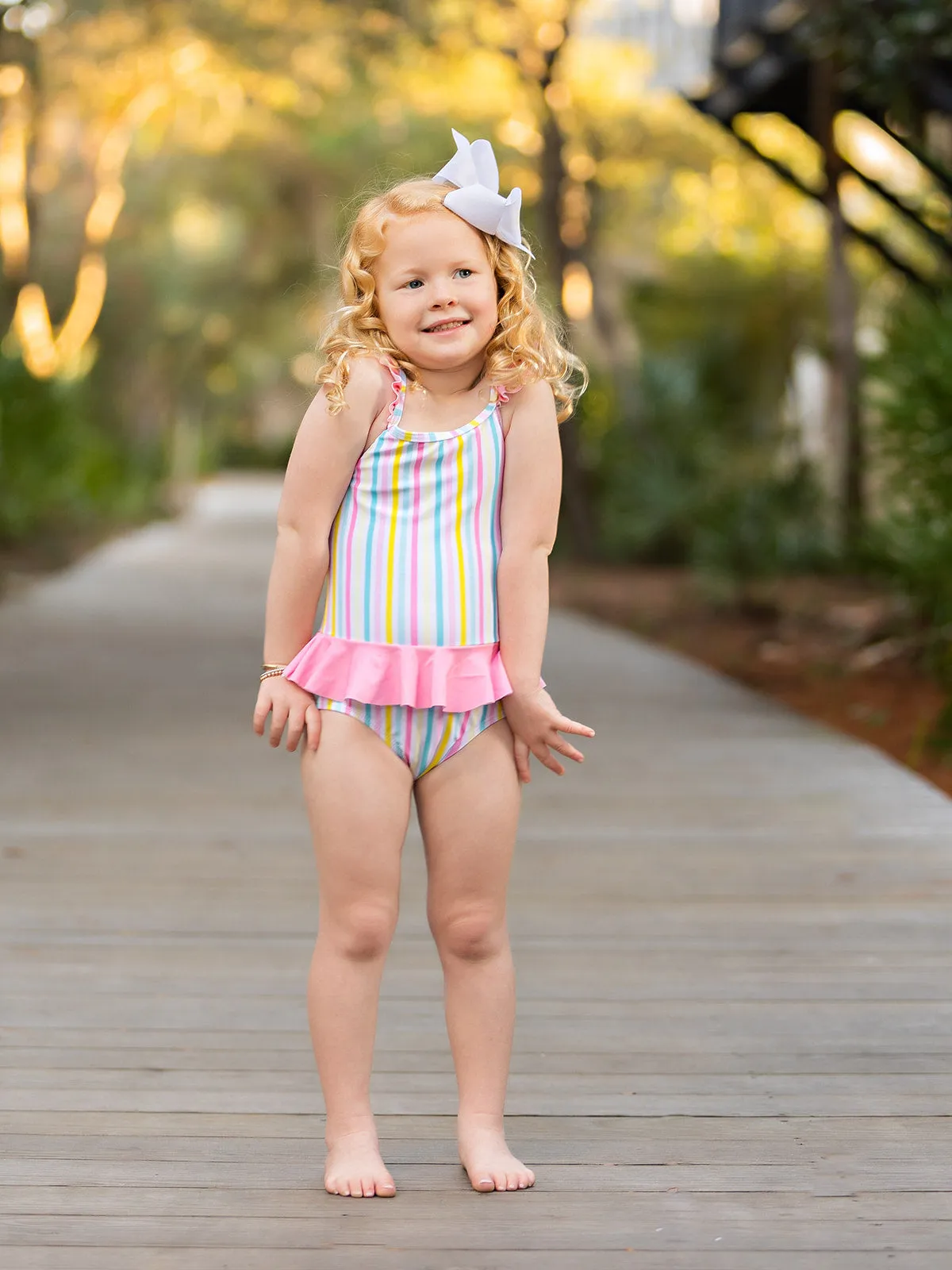 Grand Lagoon Pastel Stripe One-Piece Swimsuit