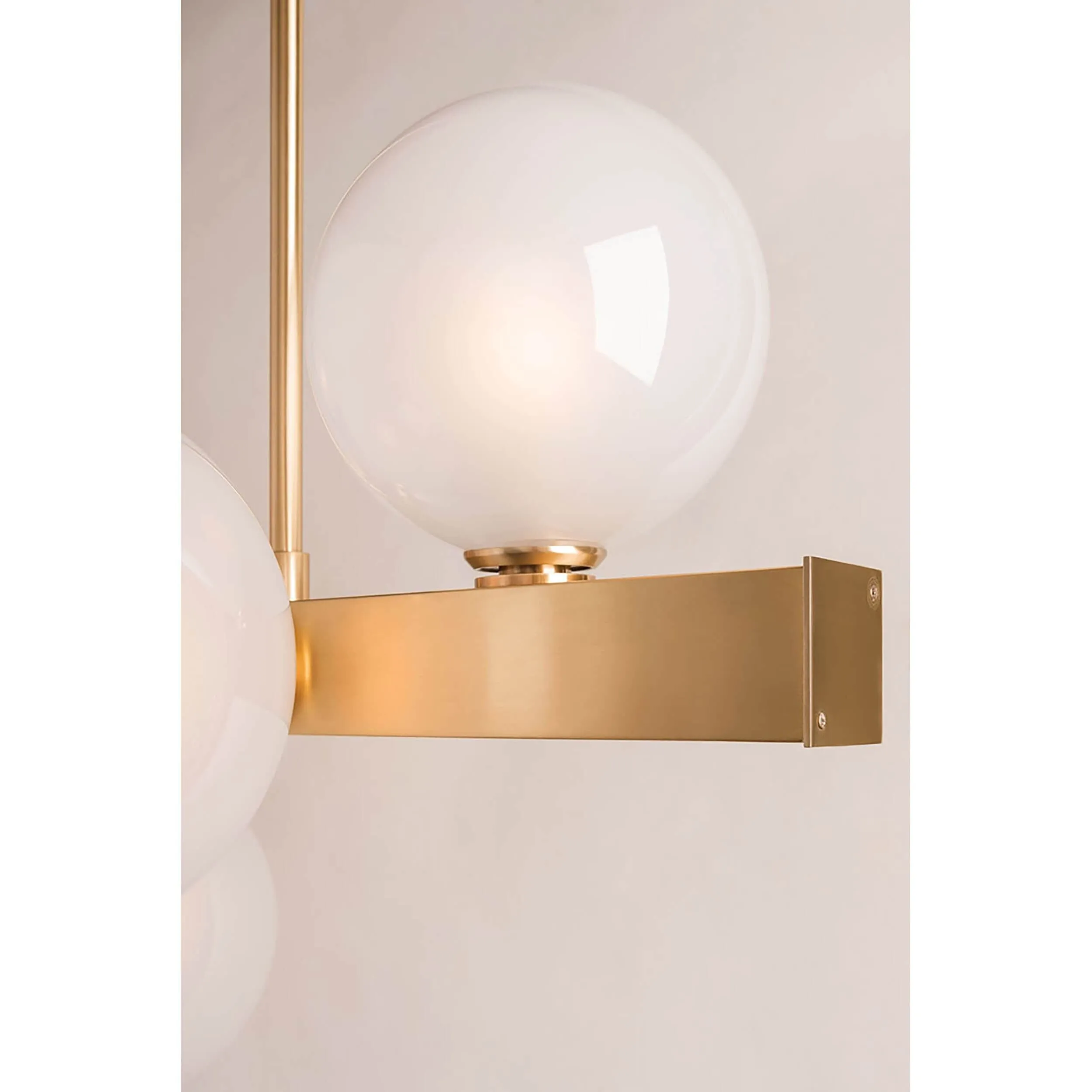 Hinsdale 7 Light Island, Aged Brass